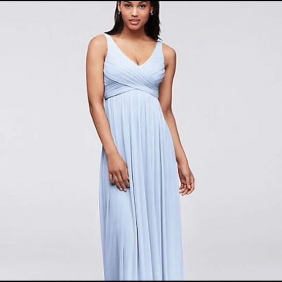 David's Bridal | Dresses | Davids Bridal Ice Blue Size 8 Bridesmaid Dress |  Poshmark